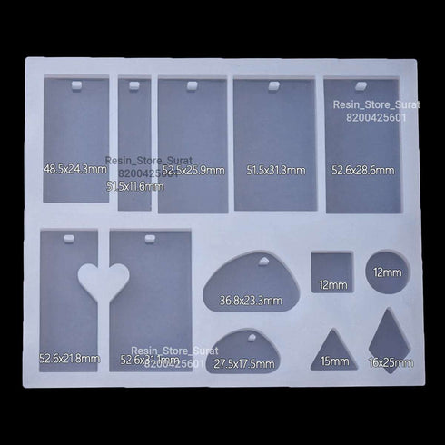 13 in 1 pendant and keychain Mould